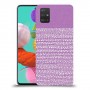נקודות לבנות בסגול כיסוי מגן קשיח מעוצב ל Samsung Galaxy A51 יחידה אחת סקרין מובייל