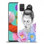 אישה בפרחים כיסוי מגן קשיח מעוצב ל Samsung Galaxy A51 יחידה אחת סקרין מובייל