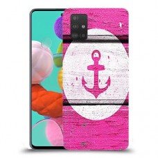עוגן ורוד מעץ כיסוי מגן קשיח מעוצב ל Samsung Galaxy A51 יחידה אחת סקרין מובייל