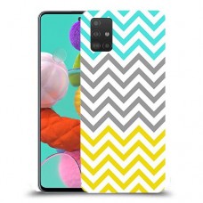 שורות צהובות-ירוקות כיסוי מגן קשיח מעוצב ל Samsung Galaxy A51 יחידה אחת סקרין מובייל