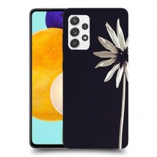 פרח לבן כיסוי מגן קשיח מעוצב ל Samsung Galaxy A52 יחידה אחת סקרין מובייל
