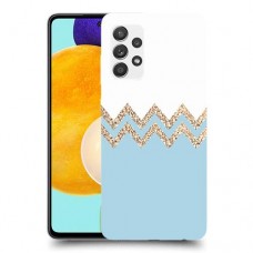לבן כחול כיסוי מגן קשיח מעוצב ל Samsung Galaxy A52 יחידה אחת סקרין מובייל