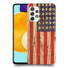 עץ ארצות הברית כיסוי מגן קשיח מעוצב ל Samsung Galaxy A52 יחידה אחת סקרין מובייל