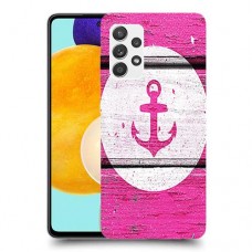עוגן ורוד מעץ כיסוי מגן קשיח מעוצב ל Samsung Galaxy A52 יחידה אחת סקרין מובייל