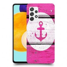 עוגן ורוד מעץ כיסוי מגן קשיח מעוצב ל Samsung Galaxy A52s 5G יחידה אחת סקרין מובייל
