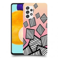 זאברה ריבועים כיסוי מגן קשיח מעוצב ל Samsung Galaxy A52s 5G יחידה אחת סקרין מובייל