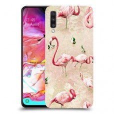 פלמינגו ורוד כיסוי מגן קשיח מעוצב ל Samsung Galaxy A70 יחידה אחת סקרין מובייל