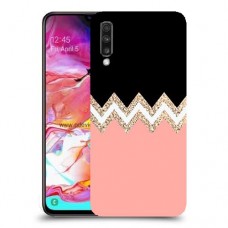 ורוד-לבן-לבן כיסוי מגן קשיח מעוצב ל Samsung Galaxy A70 יחידה אחת סקרין מובייל