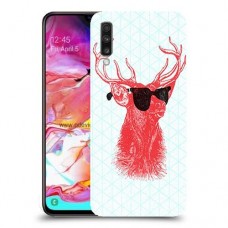 אדג אדום במשקפיים כיסוי מגן קשיח מעוצב ל Samsung Galaxy A70 יחידה אחת סקרין מובייל