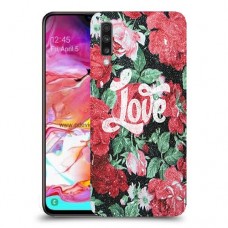 רוז אהבה כיסוי מגן קשיח מעוצב ל Samsung Galaxy A70 יחידה אחת סקרין מובייל
