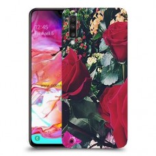 ורדים כיסוי מגן קשיח מעוצב ל Samsung Galaxy A70 יחידה אחת סקרין מובייל