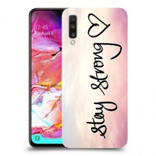 הישאר חזק כיסוי מגן קשיח מעוצב ל Samsung Galaxy A70 יחידה אחת סקרין מובייל