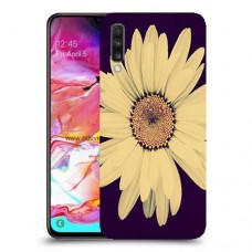 חמניות בשחור כיסוי מגן קשיח מעוצב ל Samsung Galaxy A70 יחידה אחת סקרין מובייל
