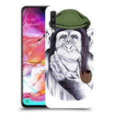 חשיבה קוף כיסוי מגן קשיח מעוצב ל Samsung Galaxy A70 יחידה אחת סקרין מובייל
