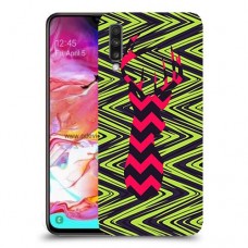 עניבה על גרין כיסוי מגן קשיח מעוצב ל Samsung Galaxy A70 יחידה אחת סקרין מובייל