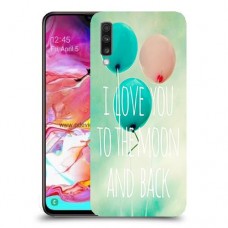עד הירח ובחזרה כיסוי מגן קשיח מעוצב ל Samsung Galaxy A70 יחידה אחת סקרין מובייל