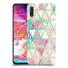 משולשים כיסוי מגן קשיח מעוצב ל Samsung Galaxy A70 יחידה אחת סקרין מובייל