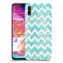 גיאומטריה טורקיז כיסוי מגן קשיח מעוצב ל Samsung Galaxy A70 יחידה אחת סקרין מובייל