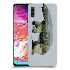 דוב לבן כיסוי מגן קשיח מעוצב ל Samsung Galaxy A70 יחידה אחת סקרין מובייל
