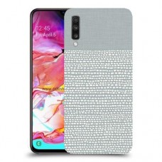 נקודות לבנות אפור כיסוי מגן קשיח מעוצב ל Samsung Galaxy A70 יחידה אחת סקרין מובייל