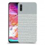 נקודות לבנות אפור כיסוי מגן קשיח מעוצב ל Samsung Galaxy A70 יחידה אחת סקרין מובייל