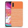 נקודות לבנות בכתום כיסוי מגן קשיח מעוצב ל Samsung Galaxy A70 יחידה אחת סקרין מובייל