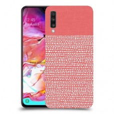 נקודות לבנות בורוד כיסוי מגן קשיח מעוצב ל Samsung Galaxy A70 יחידה אחת סקרין מובייל