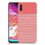 נקודות לבנות בורוד כיסוי מגן קשיח מעוצב ל Samsung Galaxy A70 יחידה אחת סקרין מובייל