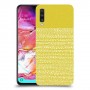 נקודות לבנות בצהוב כיסוי מגן קשיח מעוצב ל Samsung Galaxy A70 יחידה אחת סקרין מובייל