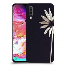 פרח לבן כיסוי מגן קשיח מעוצב ל Samsung Galaxy A70 יחידה אחת סקרין מובייל