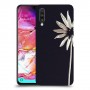 פרח לבן כיסוי מגן קשיח מעוצב ל Samsung Galaxy A70 יחידה אחת סקרין מובייל