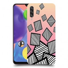 זאברה ריבועים כיסוי מגן קשיח מעוצב ל Samsung Galaxy A70s יחידה אחת סקרין מובייל