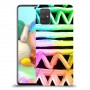 ניאון גיאומטריה כיסוי מגן קשיח מעוצב ל Samsung Galaxy A71 יחידה אחת סקרין מובייל