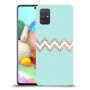 פסים בירוק כיסוי מגן קשיח מעוצב ל Samsung Galaxy A71 יחידה אחת סקרין מובייל