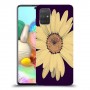 חמניות בשחור כיסוי מגן קשיח מעוצב ל Samsung Galaxy A71 יחידה אחת סקרין מובייל