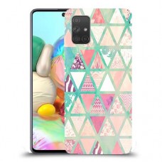משולשים כיסוי מגן קשיח מעוצב ל Samsung Galaxy A71 יחידה אחת סקרין מובייל