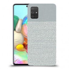 נקודות לבנות אפור כיסוי מגן קשיח מעוצב ל Samsung Galaxy A71 יחידה אחת סקרין מובייל