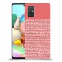 נקודות לבנות בורוד כיסוי מגן קשיח מעוצב ל Samsung Galaxy A71 יחידה אחת סקרין מובייל