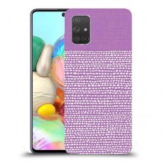 נקודות לבנות בסגול כיסוי מגן קשיח מעוצב ל Samsung Galaxy A71 יחידה אחת סקרין מובייל