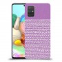 נקודות לבנות בסגול כיסוי מגן קשיח מעוצב ל Samsung Galaxy A71 יחידה אחת סקרין מובייל
