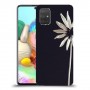 פרח לבן כיסוי מגן קשיח מעוצב ל Samsung Galaxy A71 יחידה אחת סקרין מובייל