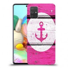 עוגן ורוד מעץ כיסוי מגן קשיח מעוצב ל Samsung Galaxy A71 יחידה אחת סקרין מובייל