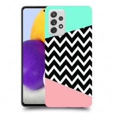 פסים במנטה ורוד כיסוי מגן קשיח מעוצב ל Samsung Galaxy A72 יחידה אחת סקרין מובייל