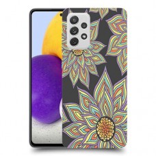 חמניות בשחור כיסוי מגן קשיח מעוצב ל Samsung Galaxy A72 יחידה אחת סקרין מובייל
