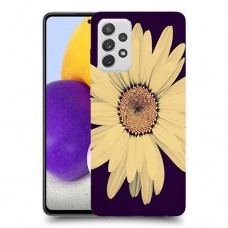 חמניות בשחור כיסוי מגן קשיח מעוצב ל Samsung Galaxy A72 יחידה אחת סקרין מובייל