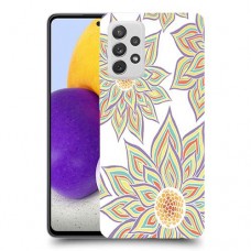 חמניות בלבן כיסוי מגן קשיח מעוצב ל Samsung Galaxy A72 יחידה אחת סקרין מובייל