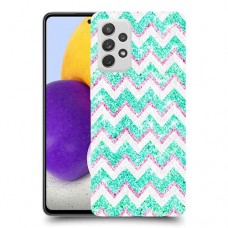 גיאומטריה טורקיז כיסוי מגן קשיח מעוצב ל Samsung Galaxy A72 יחידה אחת סקרין מובייל