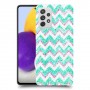 גיאומטריה טורקיז כיסוי מגן קשיח מעוצב ל Samsung Galaxy A72 יחידה אחת סקרין מובייל