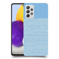 נקודות לבנות בכחול כיסוי מגן קשיח מעוצב ל Samsung Galaxy A72 יחידה אחת סקרין מובייל