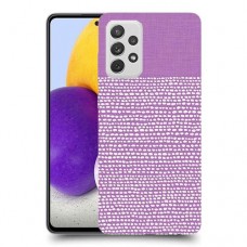 נקודות לבנות בסגול כיסוי מגן קשיח מעוצב ל Samsung Galaxy A72 יחידה אחת סקרין מובייל